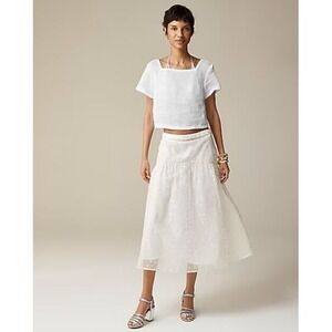 Price ⬇️ Maryam Nassir Zadeh x J.Crew Silver & White A-Line Skirt size 0